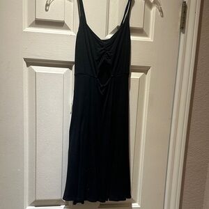 Black Sleeveless Cutout Mini Dress